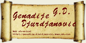 Genadije Đurđanović vizit kartica